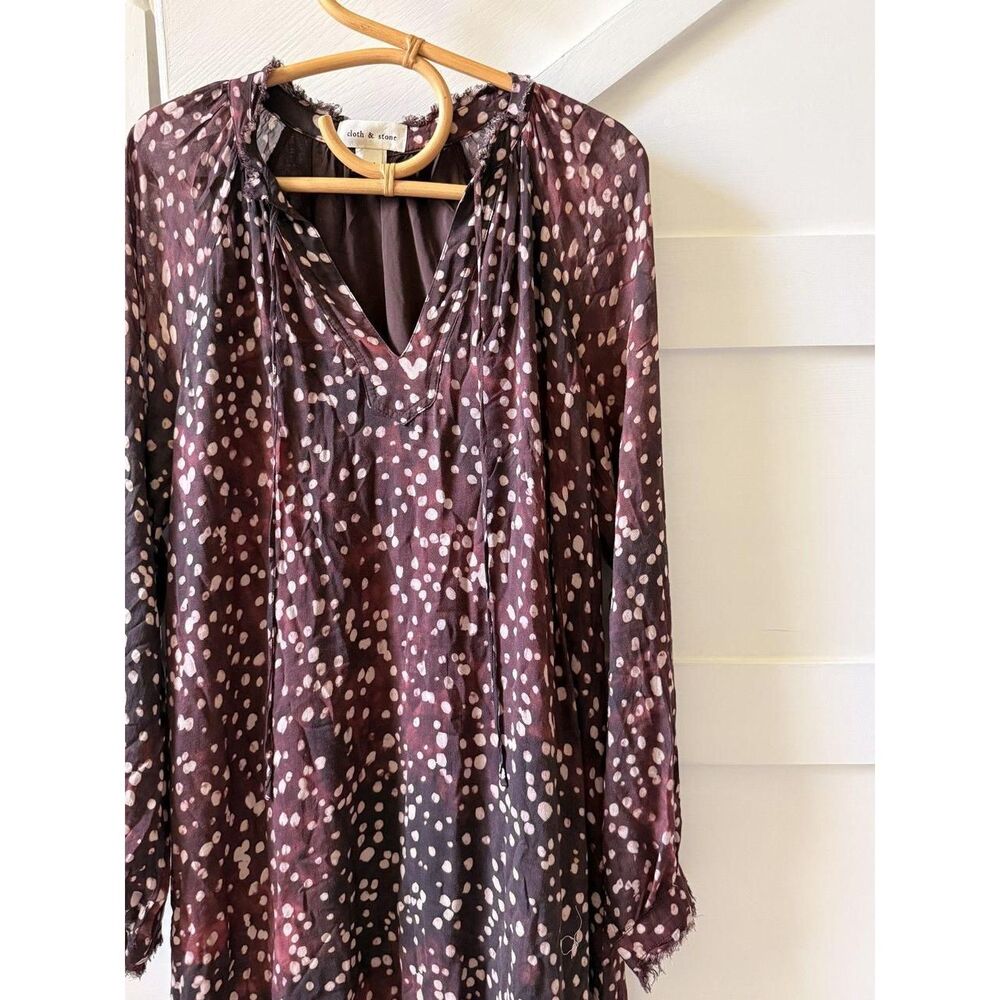 Anthropologie Women's Brown and White Dress